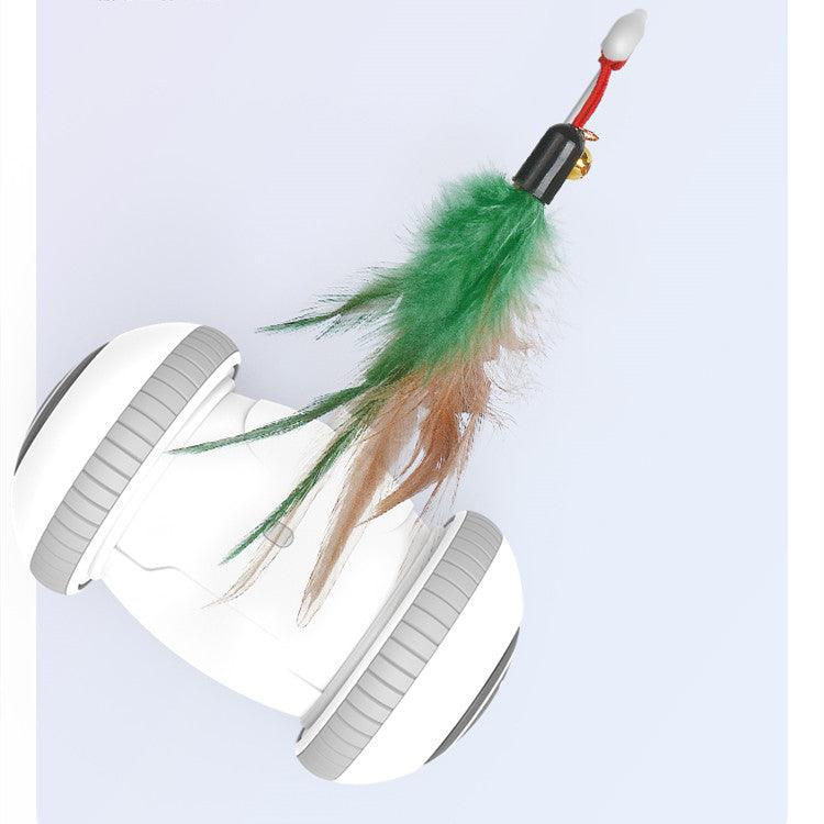 Interactive Feather Fun: Robotic Cat Toy With Interchangeable Heads