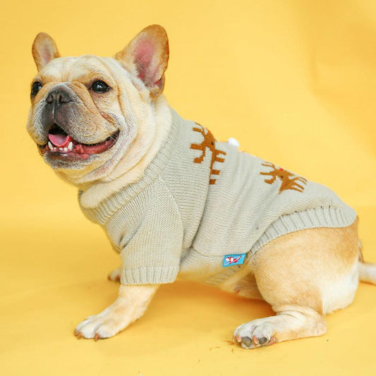 Festive Pet Sweater: Cozy Acrylic Christmas Attire For Your Furry