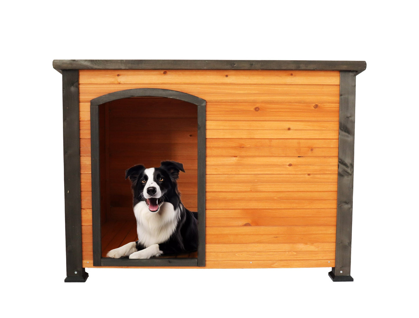 45'Dog House Outdoor and indoor wooden kennel, winter strap with