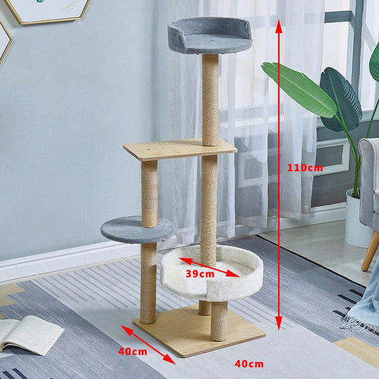 Space Capsule Cat Climbing Frame With Integrated Nest And Sisal Wood