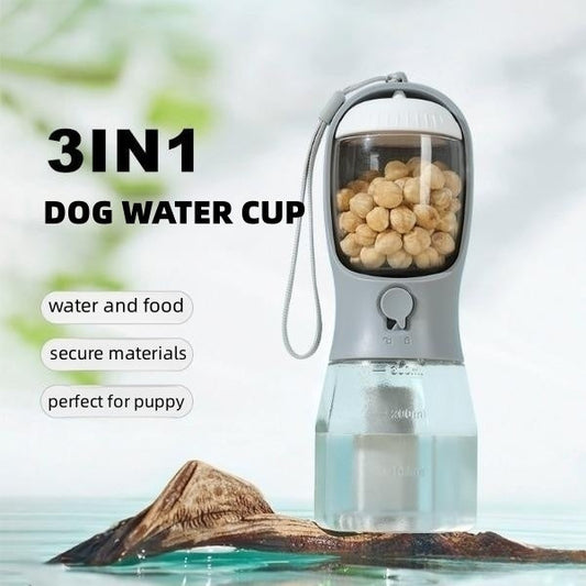 Dog Water Cup Drinking Food Garbage Bag Three-in-one Portable Small