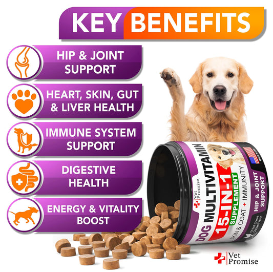 Dog Multivitamin Chewable with Glucosamine Dog Vitamins and