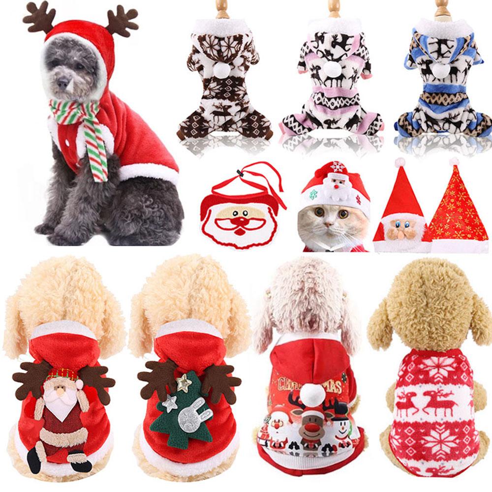 Dog Coat Christmas Dogs CAT Clothes Costume Santa Claus Costume for