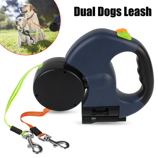 Retractable Dog Leash For Small Dogs Reflective Dual Pet Leash Lead