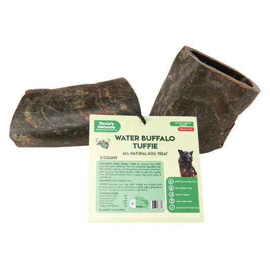 Water Buffalo Horn Section/Tuffie Dog Chews-2 Count-10 oz