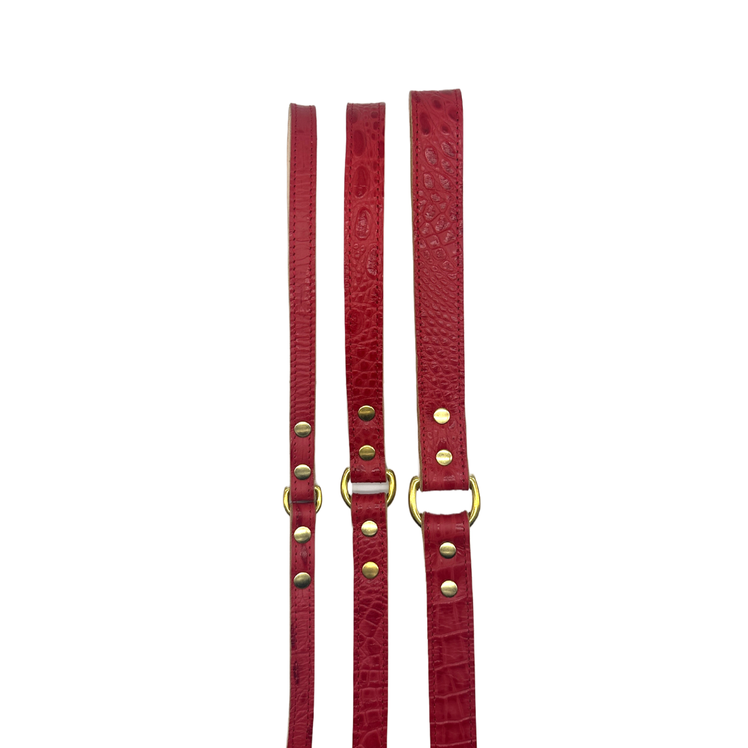 Croc Leather Dog Leashes