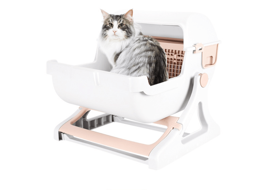 Sleek Kitty Corner Cat Litter Box
