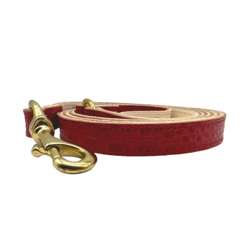 Croc Leather Dog Leashes