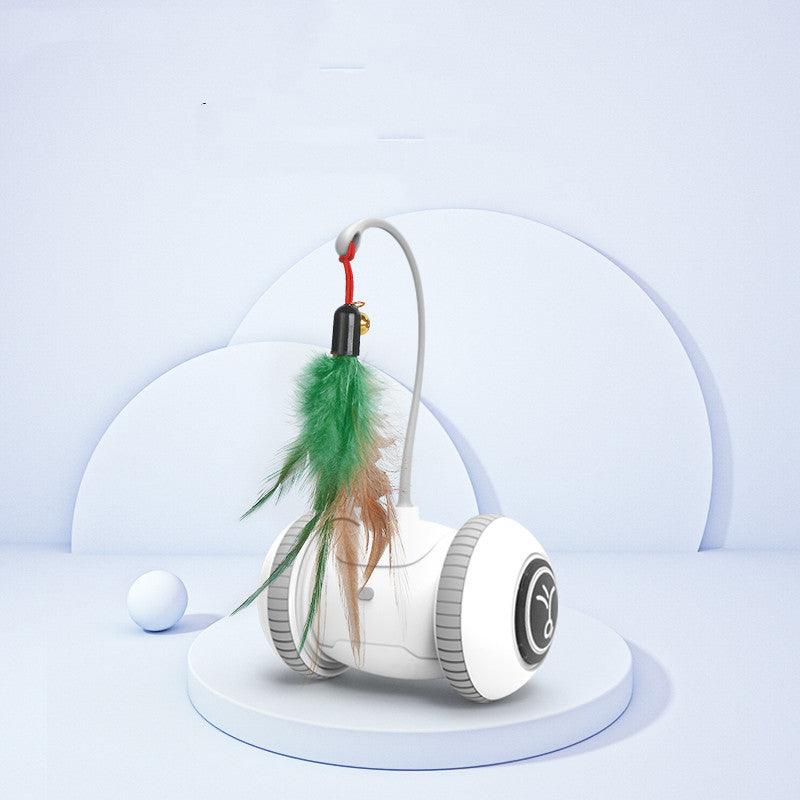 Interactive Feather Fun: Robotic Cat Toy With Interchangeable Heads