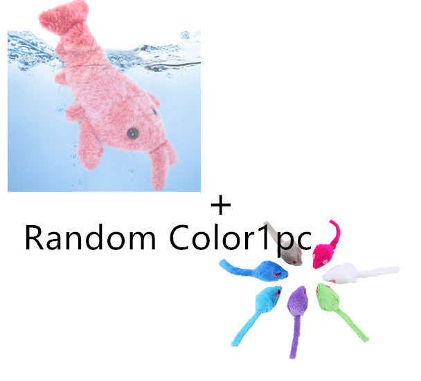 Pet Toys Electric Jumping Shrimp USB Charging Simulation Lobster Funny