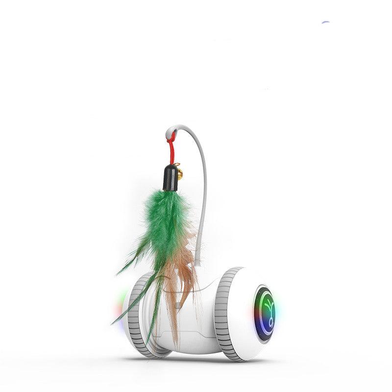 Interactive Feather Fun: Robotic Cat Toy With Interchangeable Heads