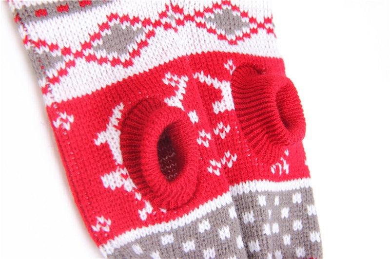 Festive Reindeer Print Christmas Dog Sweater