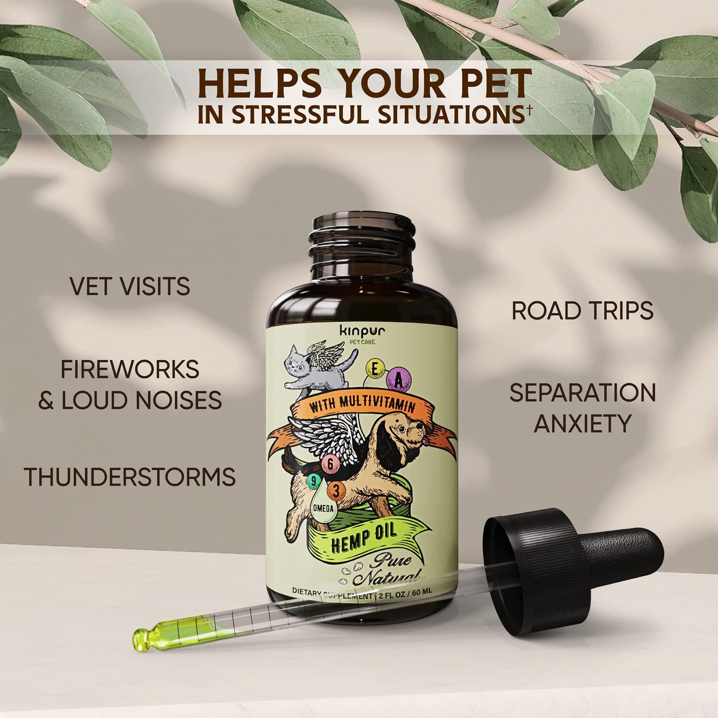 Pet Hemp Oil Cat and Dog Calming