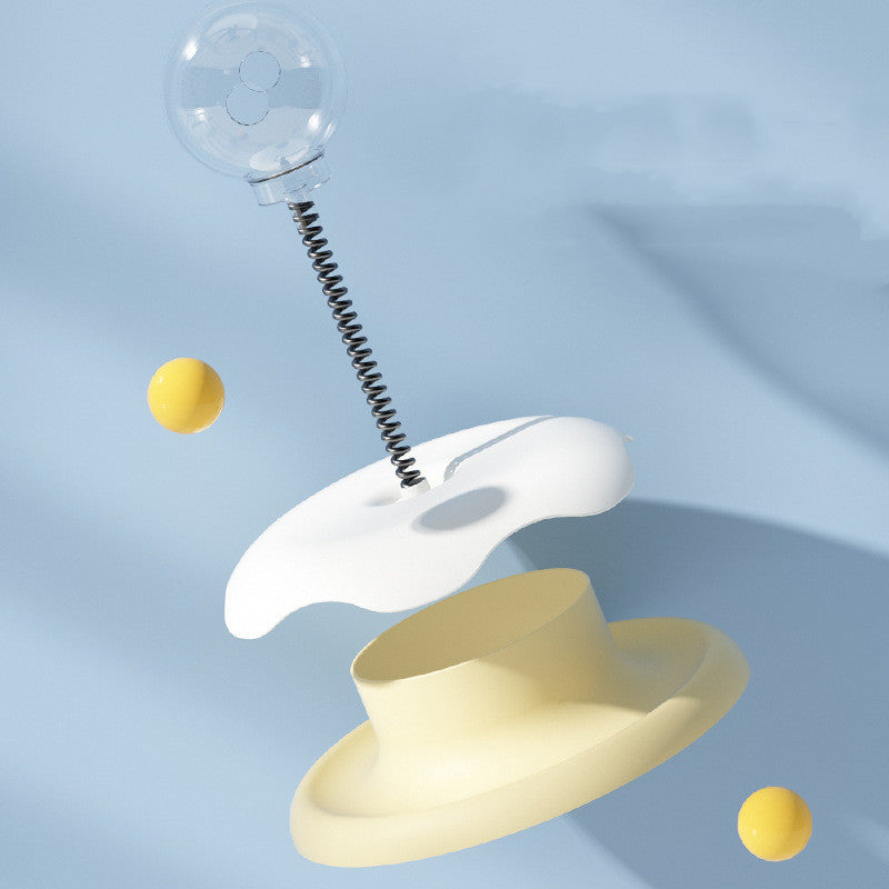 Cat Leakage Food 2 In 1 Toys Turntable Ball Toys Kitten Funny Cat