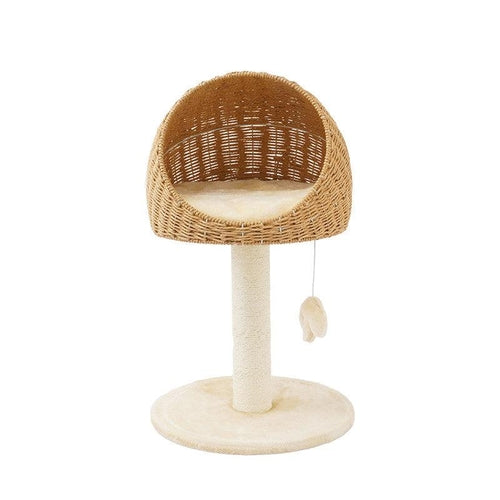 Rustic Rattan Haven - Cat Climbing Rack Tree Nest