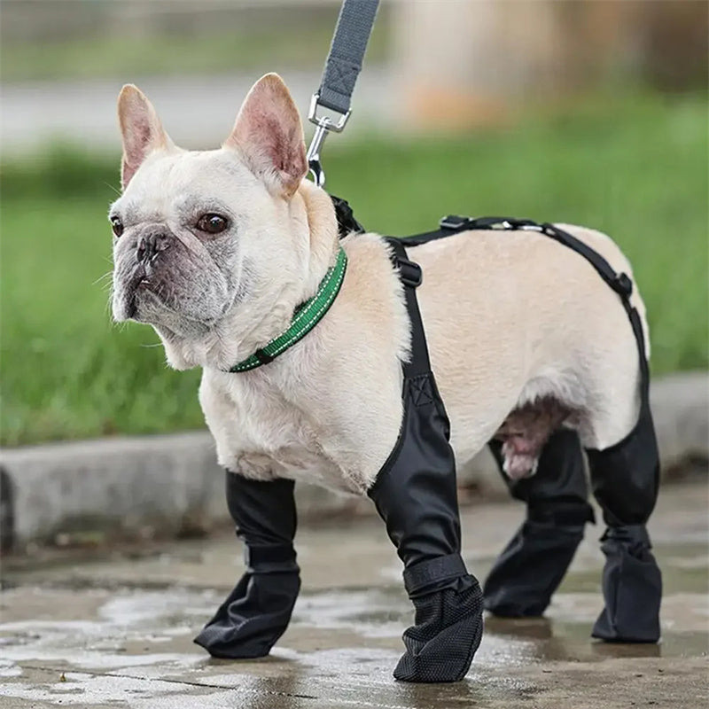 Waterproof Dog Shoes Adjustable Dog Boots Pet Breathbale Shoes For