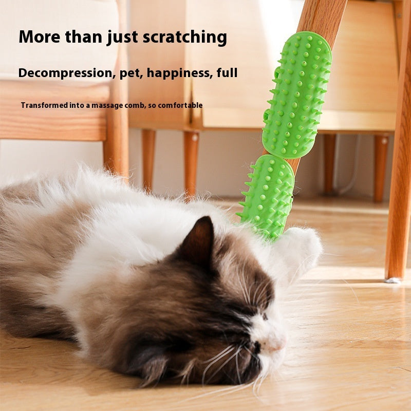 Pets Cat Hair Removal Massage Comb Cats Scratching Rubbing Brush