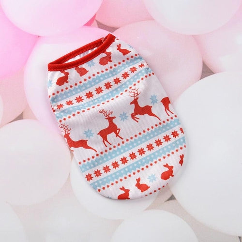 Festive Holiday Pet Vest - Christmas Cartoon Dog Clothes