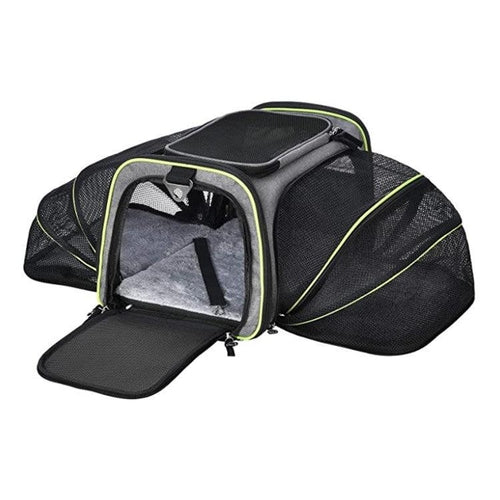 Pet Travel Haven: Expandable And Reflective Cat Carrier For Safe And