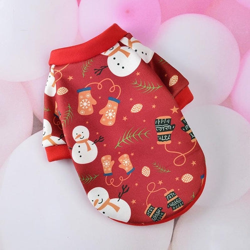 Festive Cartoon Pet Vest - Christmas Dog Clothes For A Stylish Holiday