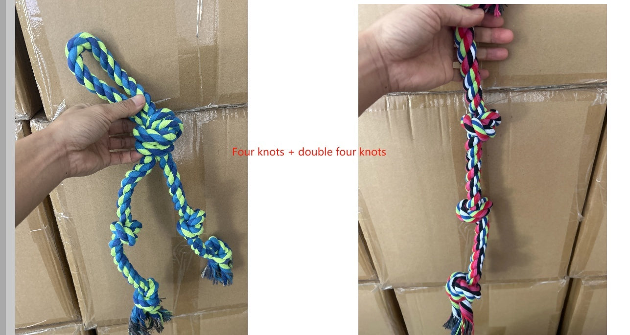 Heavy-Duty Rope Knot Dog Toys For Large Breeds Dental Health Chew And