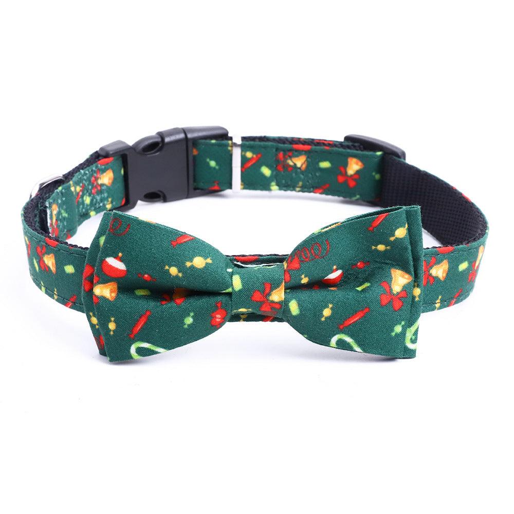Festive Holiday Pet Bow Collar - Perfect For Christmas Celebrations!