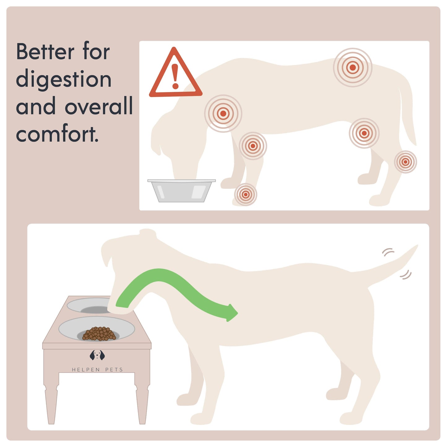 Rose Swag Elevated Pet Bowl / Feeder