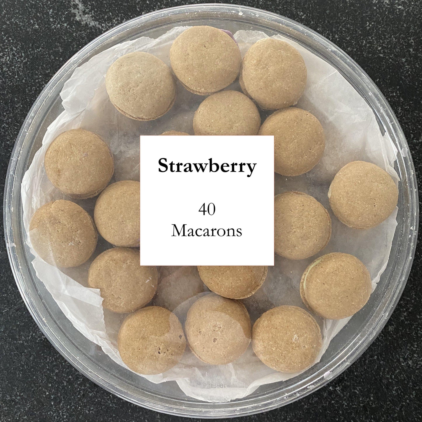 Strawberry Dog Macarons - Count 40