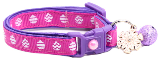 Christmas Ornaments on Pink Cat Collar