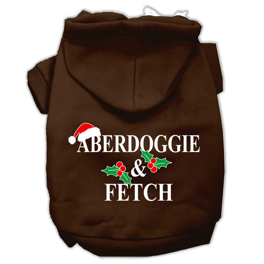 Mirage Pet 62-25-19 MDBR Aberdoggie Christmas Screen Print Pet Hoodies