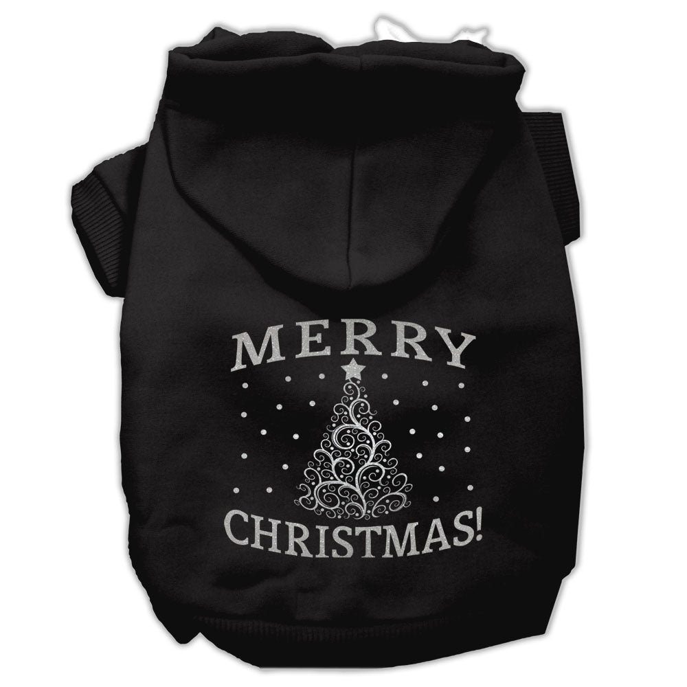 Mirage Pet 62-131 XLBK Shimmer Christmas Tree Pet Hoodie, Black -