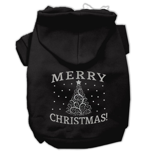 Mirage Pet 62-131 XLBK Shimmer Christmas Tree Pet Hoodie, Black -