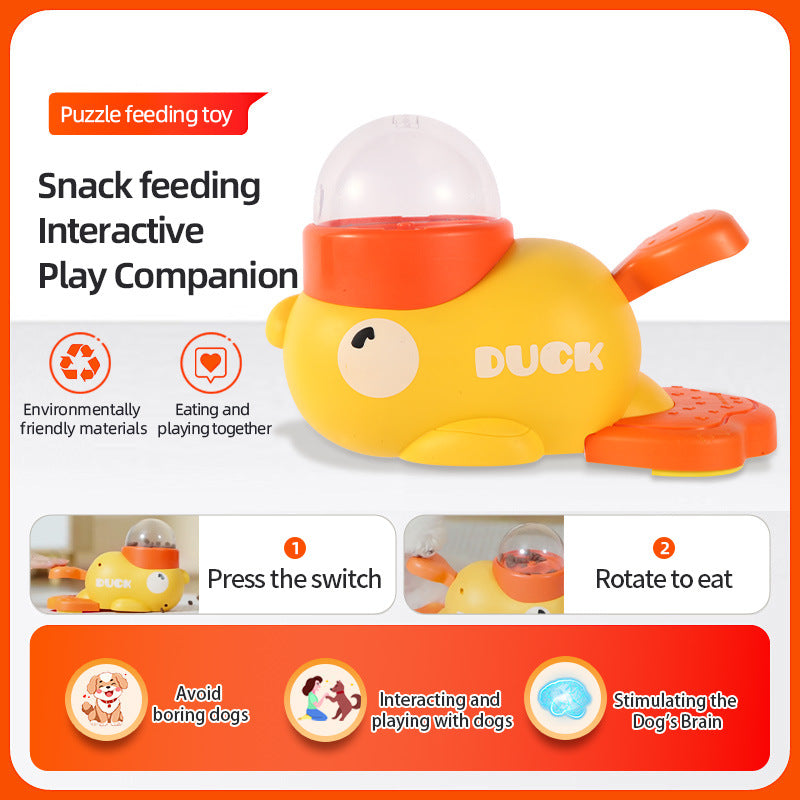 Dog Puzzle Feeder Interactive Pet Food Treat Dispenser Cartoon Duck
