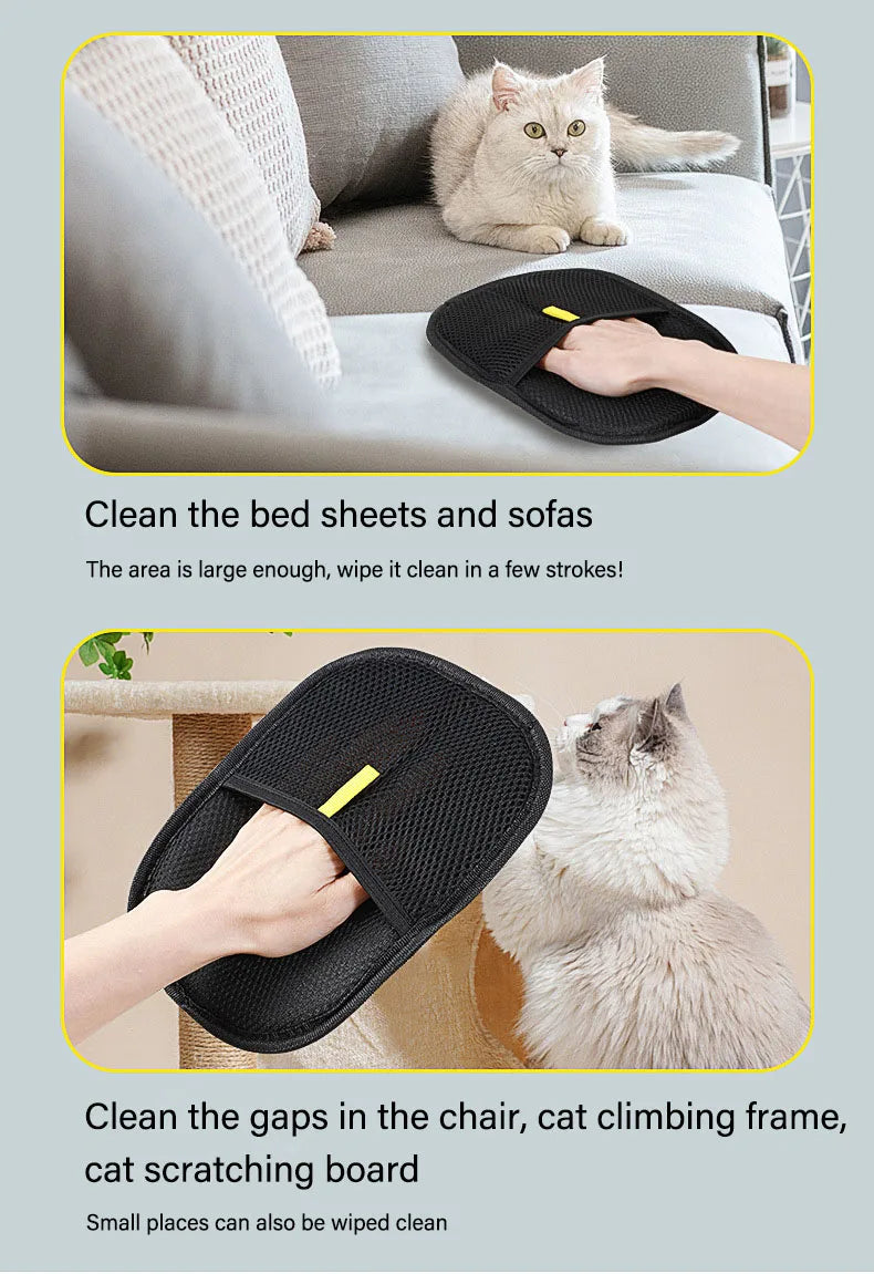 Pet Grooming Gloves Static Dedusting Brush