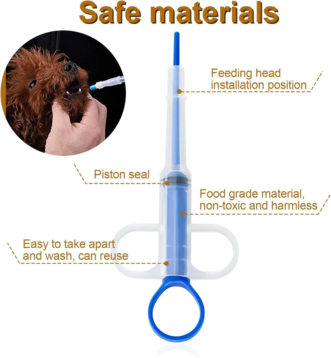 Pet Medicine Feeder, Silicone Syringe