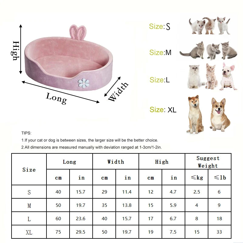 Detachable Washable Dog Sleeping Bed