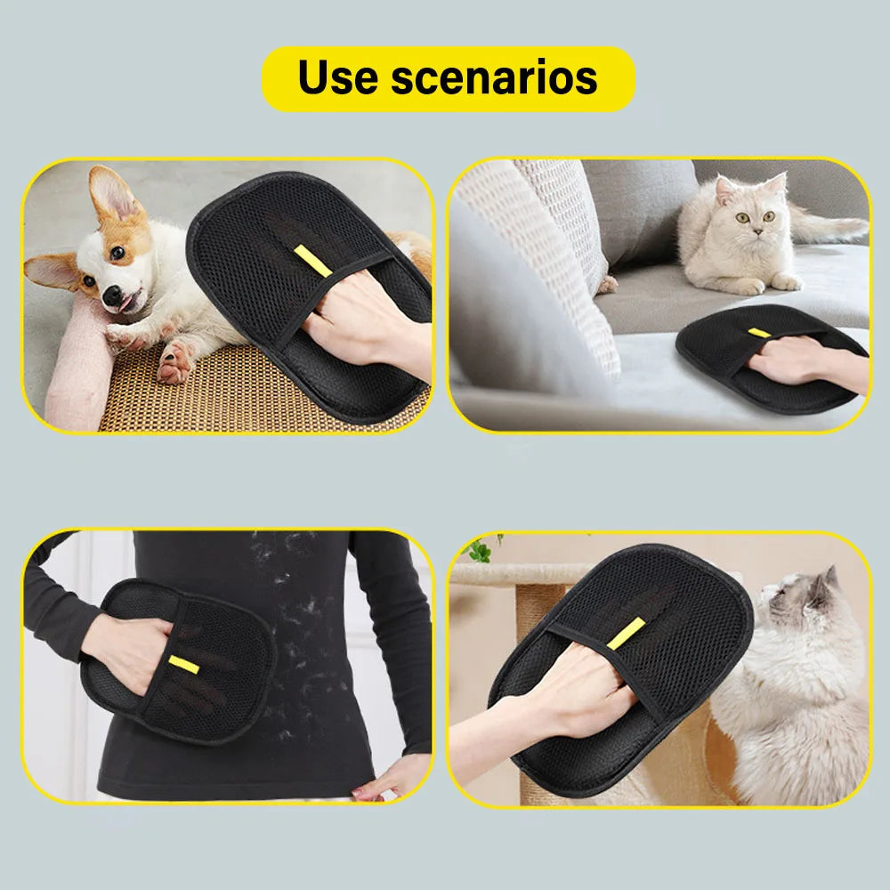 Pet Grooming Gloves Static Dedusting Brush