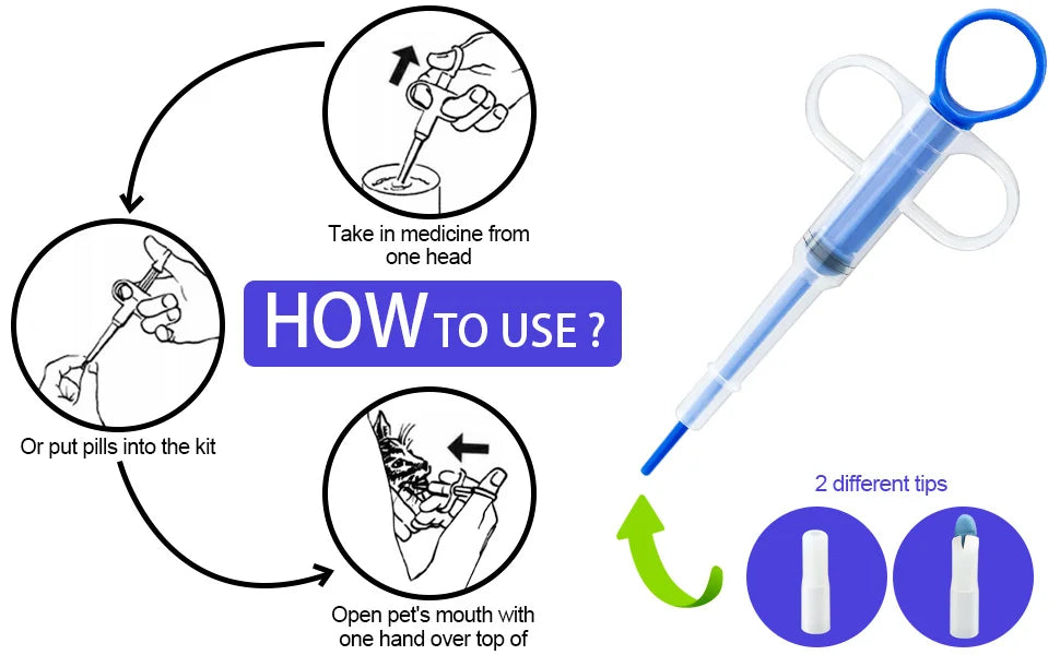 Pet Medicine Feeder, Silicone Syringe
