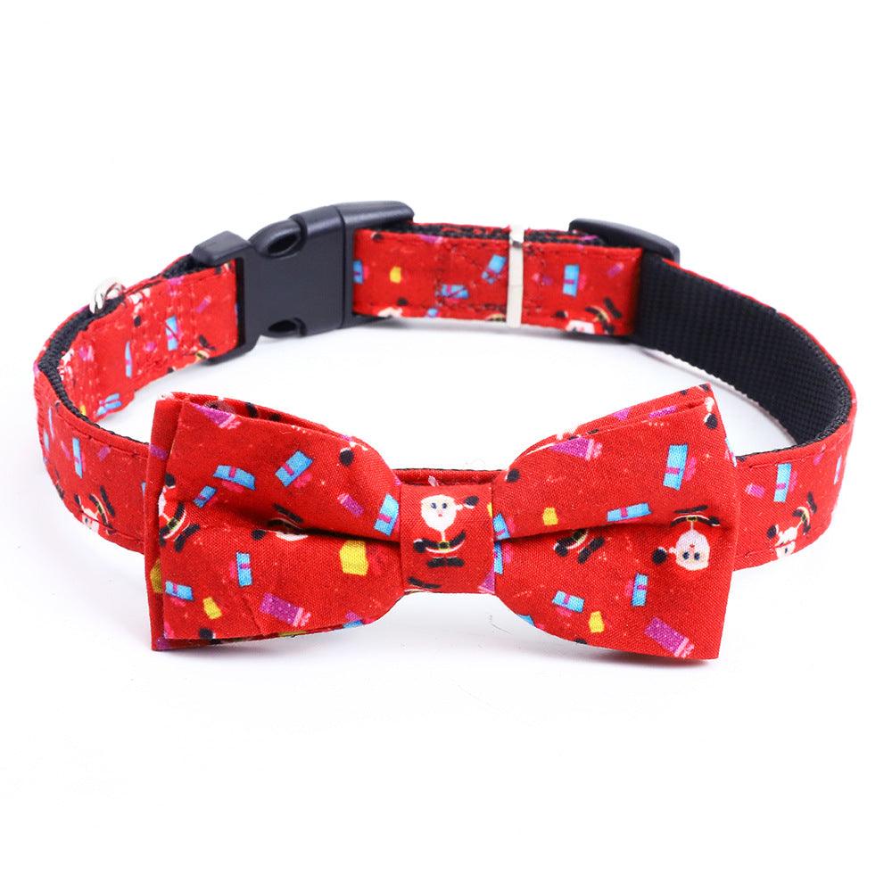 Festive Holiday Pet Bow Collar - Perfect For Christmas Celebrations!