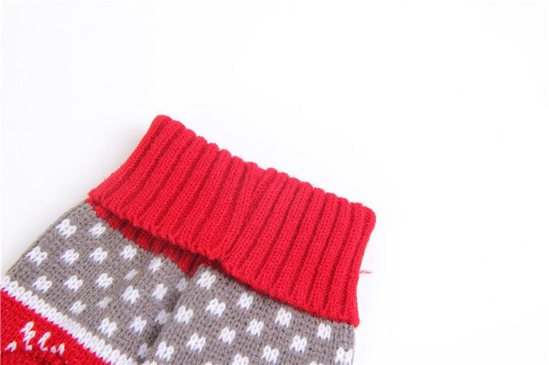 Festive Reindeer Print Christmas Dog Sweater