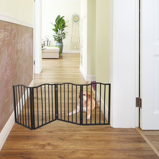 Arc Wooden Freestanding Folding Pet Gate - Dog Gate for Doorways,