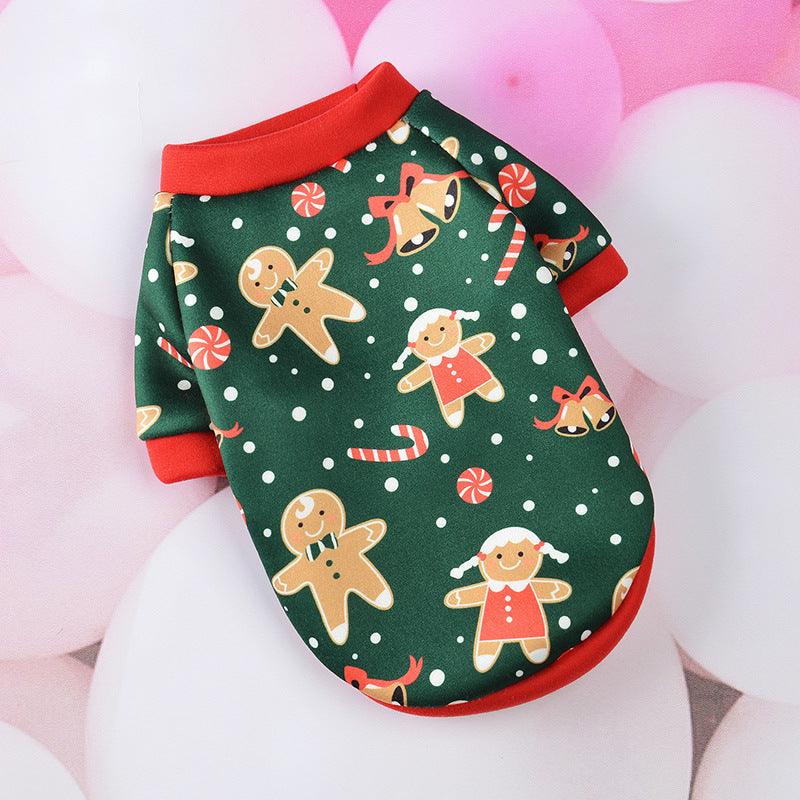 Festive Cartoon Pet Vest - Christmas Dog Clothes For A Stylish Holiday