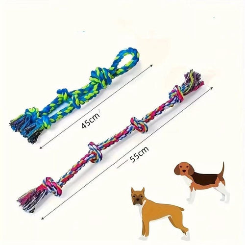 Heavy-Duty Rope Knot Dog Toys For Large Breeds Dental Health Chew And