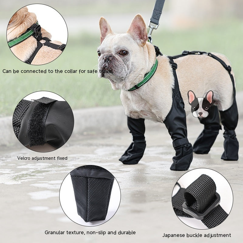 Waterproof Dog Shoes Adjustable Dog Boots Pet Breathbale Shoes For