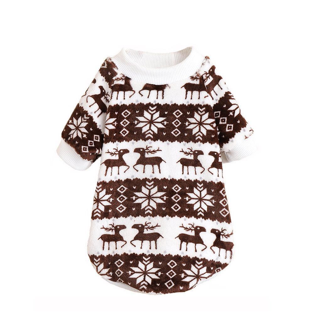 Cozy Festive Pet Sweater: Plush And Stylish Christmas T-Shirt