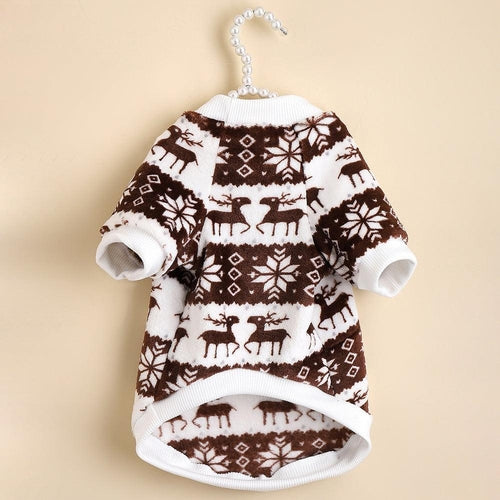 Cozy Festive Pet Sweater: Plush And Stylish Christmas T-Shirt