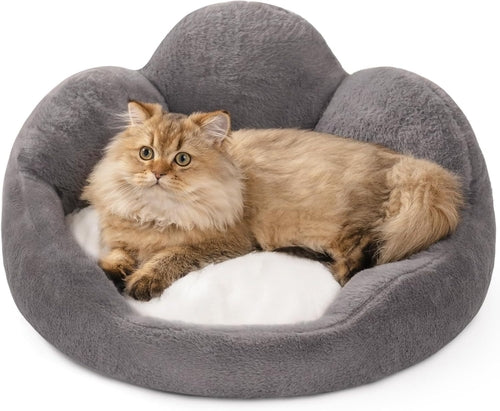 MEWOOFUN Cat Bed And Small Dog Bed, Fluffy Dog Bed Washable Cat Couch