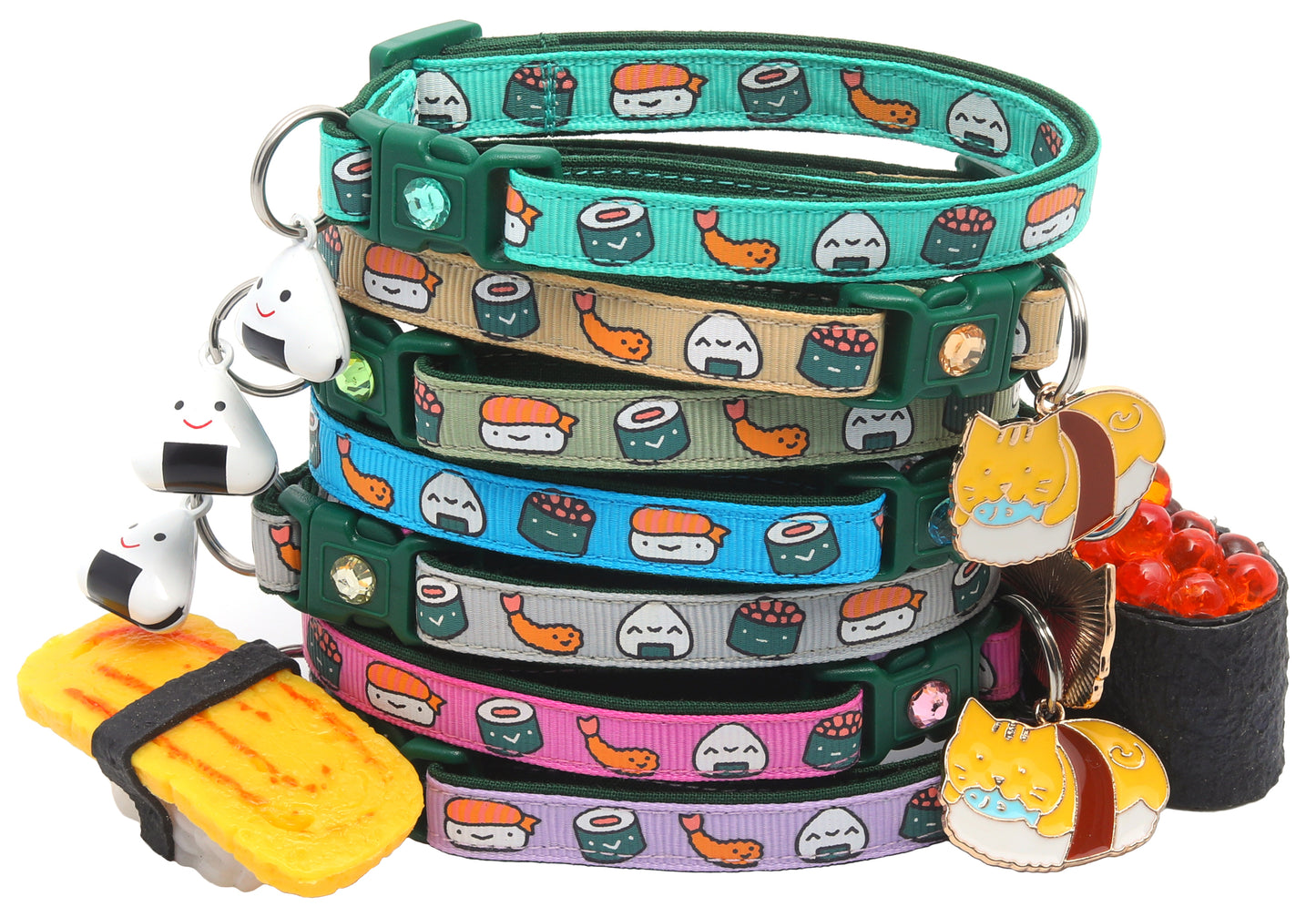 Sushi Rolls Breakaway Cat Collar