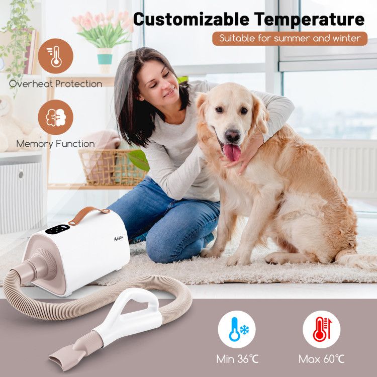 Dog Cat Hair Blower with Negative Ion Function and Adjustable