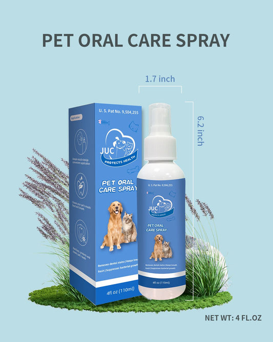 Dog Breath Freshener for Dogs & Cats Teeth Cleaning Spray Dog Bad